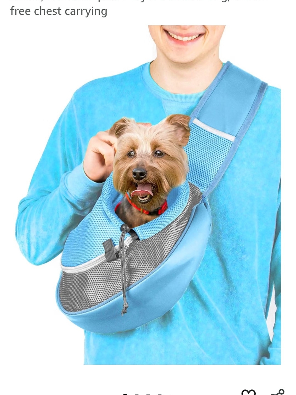 Pet Shoulder Sling Carrier - Blue